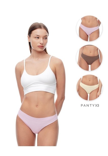 Panty Cachetero Seamless Tiro Medio X3unds Surtido Mujer Multicolor