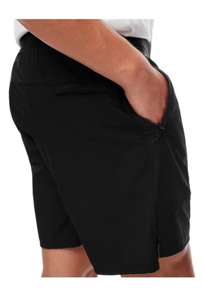 Pantaloneta Deportiva Secado Rápido Negra Hombre Negro