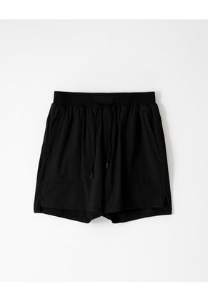 Pantaloneta Deportiva Secado Rápido Negra Hombre Negro