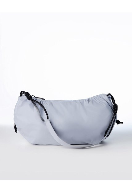 Bolso Deportivo Tipo Hobo Gris Mujer