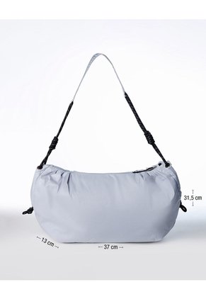 Bolso Deportivo Tipo Hobo Gris Mujer