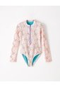 Vestido De Baño Maga Larga Estampado Niña Verde de Gef