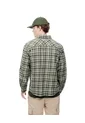 Camisa Manga Larga Regular Algodón Cuadros Hombre Verde de Gef