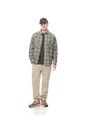 Camisa Manga Larga Regular Algodón Cuadros Hombre Verde de Gef