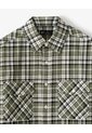 Camisa Manga Larga Regular Algodón Cuadros Hombre Verde de Gef