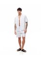Bermuda Algodón Rayas Hombre Blanco de Gef