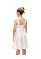 Vestido Corto Capas Algodón Blanco Niña Blanco de Gef
