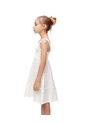 Vestido Corto Capas Algodón Blanco Niña Blanco de Gef