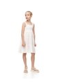 Vestido Corto Capas Algodón Blanco Niña Blanco de Gef