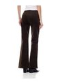 Jean Flare Tiro Alto Efecto Gamuza Café Mujer Marron de Gef