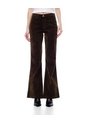 Jean Flare Tiro Alto Efecto Gamuza Café Mujer Marron de Gef