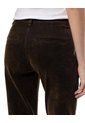 Jean Flare Tiro Alto Efecto Gamuza Café Mujer Marron de Gef