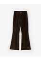 Jean Flare Tiro Alto Efecto Gamuza Café Mujer Marron de Gef
