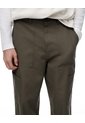 Pantalón Cargo Recto Algodón Verde Hombre Cafe de Gef