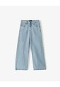 Jean Wide Leg Tiro Medio Brillos índigo Claro Niña Azul Oscuro de Gef