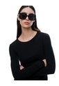 Camibuzo Slim Algodón Negra Mujer Negro de Gef