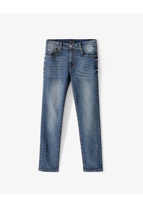 Jean Skinny índigo Medio Hombre Azul
