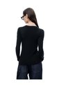 Camibuzo Slim Algodón Negra Mujer Negro de Gef
