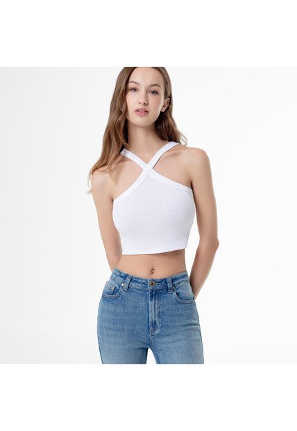 CAMISETA GEF MUJER LECHI CROP TOP Talla M