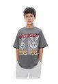 Camiseta Regular Manga Corta Gris Gris de Gef