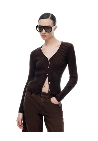 Suéter Slim Rib Café Mujer Cafe Gef