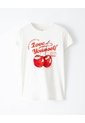Camiseta Regular Algodón Beige Estampada Mujer Marron de Gef