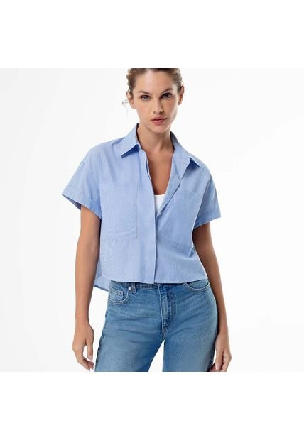 BLUSA GEF MUJER LUHI BLANCO RAYAS 40194
