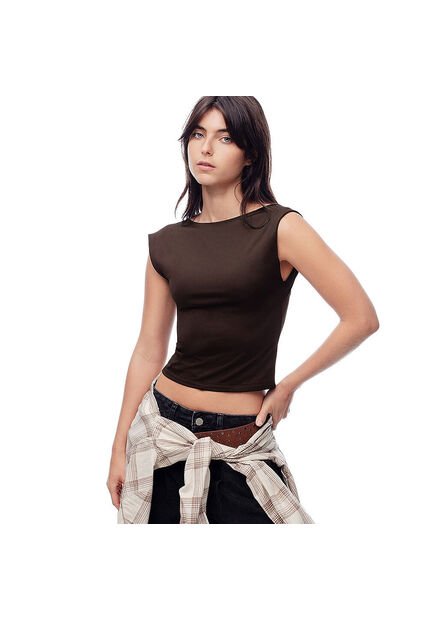 BLUSA GEF MUJER LIVUY CHOCOLATE 8892 Talla M