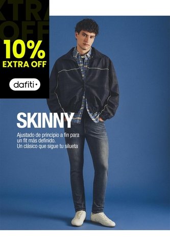 Jean Skinny índigo Medio Hombre Azul Oscuro Gef