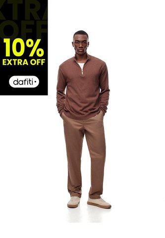 Pantalón Chino Algodón Café Hombre Cafe Gef