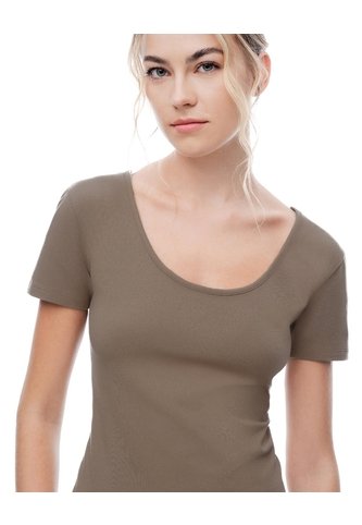 Camiseta Regular Uso 2 En 1 Café Mujer Cafe Gef