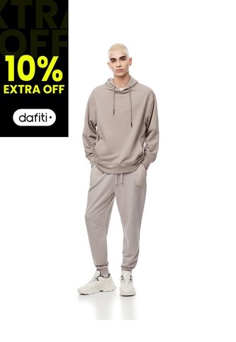 Jogger Regular Taupe Hombre Marron Claro Gef
