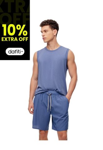 Pantaloneta Deportiva Secado Rápido Azul Para Hombre Azul Gef