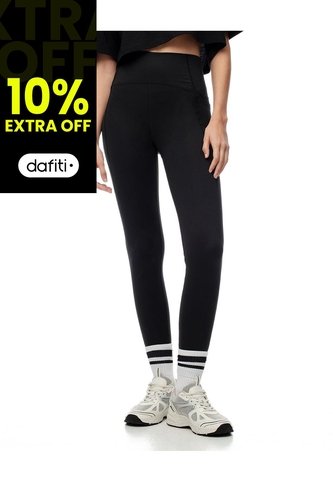 Legging Deportivo Secado Rápido Negro Mujer Negro Gef