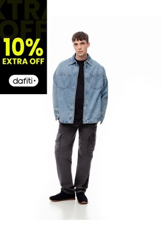 Pantalón Cargo Slim Algodón Gris Hombre Gris Gef