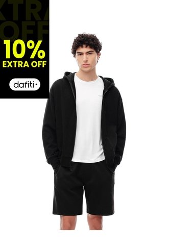 Bermuda Relax Negra Hombre Negro Gef