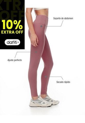 Legging Deportivo Secado Rápido Malva Mujer Lila Gef