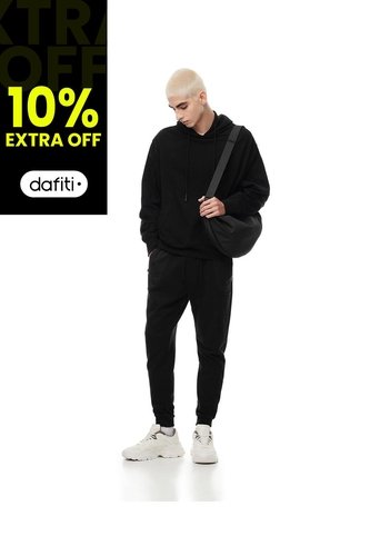 Jogger Regular Negro Hombre Negro Gef
