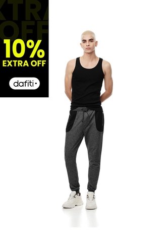 Jogger Regular Gris Hombre Gris Gef