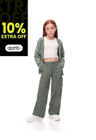 Cargo Parachute Tiro Medio Verde Niña Verde Gef
