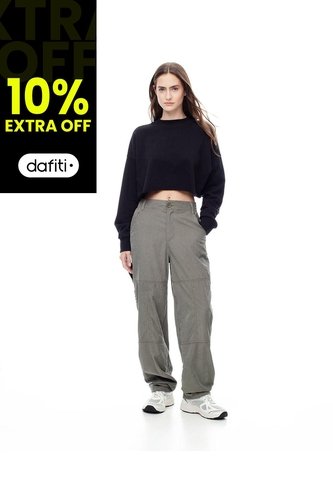 Pantalón Recto Tiro Medio Verde Mujer Verde Gef