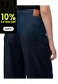 Jean Wide Leg Tiro Medio índigo Oscuro Mujer Azul de Gef