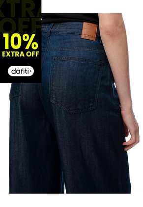 Jean Wide Leg Tiro Medio índigo Oscuro Mujer Azul