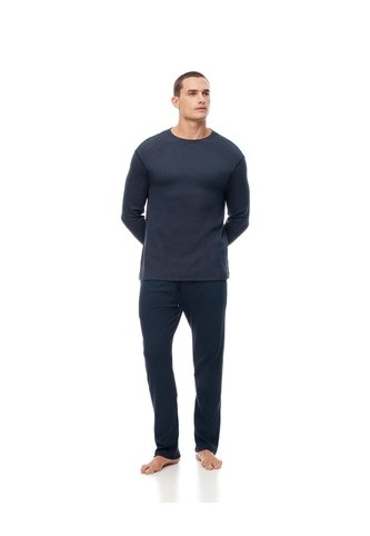Pantalón De Pijama Algodón Azul Hombre Azul Gef