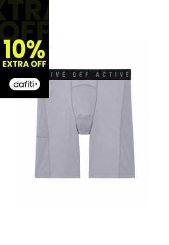 Bóxer Deportivo Largo Gris Hombre Gris Gef