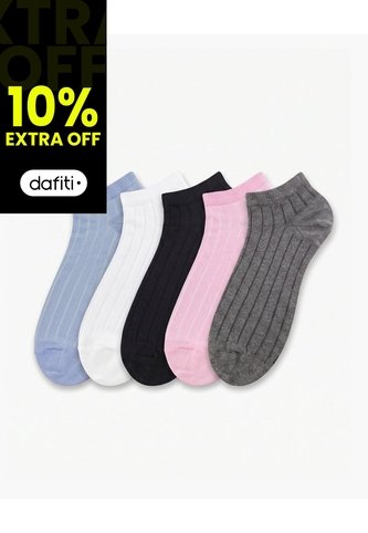 5 Pares De Medias Tobilleras Surtido Mujer Gef
