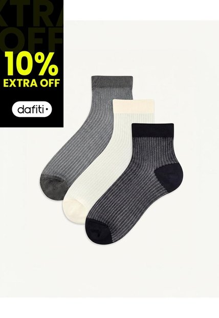 3 Pares De Medias Cortas Surtido Mujer