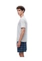 Pijama Relaxed Manga Corta Azul Cuadros Hombre Azul de Gef
