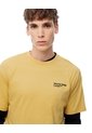 Camiseta Regular Algodón Estampada Hombre Amarillo de Gef