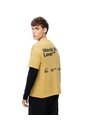 Camiseta Regular Algodón Estampada Hombre Amarillo de Gef